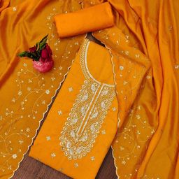 Rangtulika Ethnics Embroidered Unstitched Dress Material-picture-47