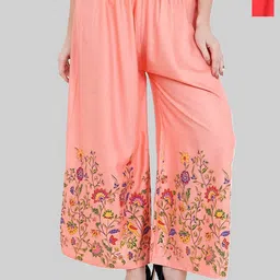 Aura Glam Women 2 Floral Printed Flared Palazzos-picture-20