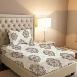 IVAZA Grey Geometric 300 Cotton Nylon Single-image-75