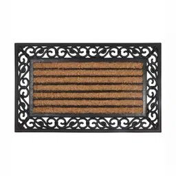 HOKIPO Brown Textured Anti-Skid Doormat-52