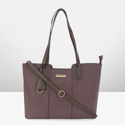 Mast & Harbour Textured Structured Tote Bag with Tasselled image 3