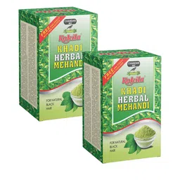KOKILA Set Of 2 Khadi Herbal Mehandi Chandan Mix Powder - 200 g Each -Brown-0