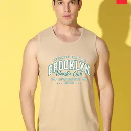 WOOSTRO Pack Of 2 Printed Combed Cotton Gym Vests VWS26(BKLN RUST)(BKLN RED)-picture-53
