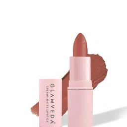 GLAMVEDA Creamy Matte Long Stay Lipstick with Ceramides - 4.5 g Caramel Kiss - 309-49