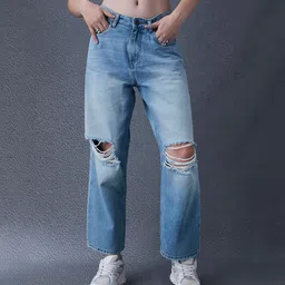 VOLTEDGE Women Comfort High-Rise Highly Distressed Heavy Fade Stretchable Jeans-image-55
