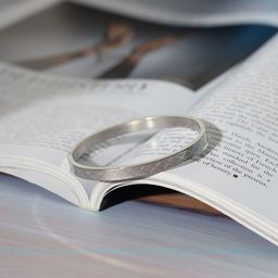STYOLLO Stainless Steel Silver-Plated Anti Tarnish Kada Bracelet-image-90