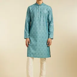 Diwas by Manyavar Floral Printed Mandarin Collar Straight Kurta-56