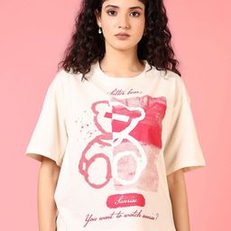LIMEROAD Women Printed Extended Sleeves Applique T-shirt-image-73