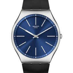 Swatch Unisex Leather Straps Analogue Formal Watch SS07S125-18