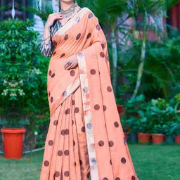 Anouk Rustic Polka Dot Printed Sungudi Saree-18