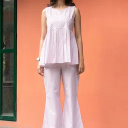 GULABOSITABO Striped Pure Cotton Top With Trouser Co-Ords-picture-14