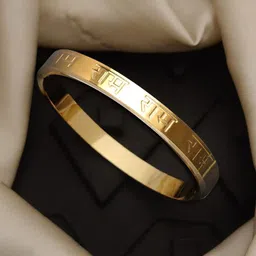 The Roadster Men Gold-Plated Stainless Steel Anti-Tarnish Shri Ram Kada Bracelet-picture-27