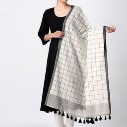 Banana Labs Geometric Printed Cotton Dupatta-picture-1