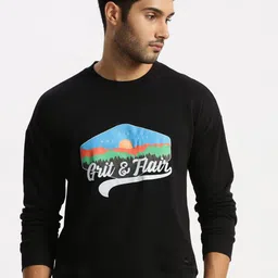 Grit and Flair Men Graphic Print Pullover Sweatshirt-image-6