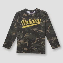 Gini and Jony Boys Camouflage Printed T-shirt-image-1