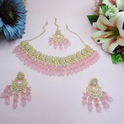 VATSALYA creation Women Pink Jewellery Set-image-70