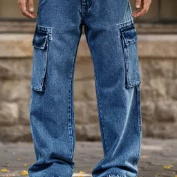Maniac Men Comfort Relaxed Fit Mid-Rise Mildly Distressed Light Fade Jeans-picture-25