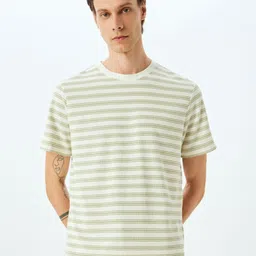Koton Men Striped Round Neck T-shirt-image-31