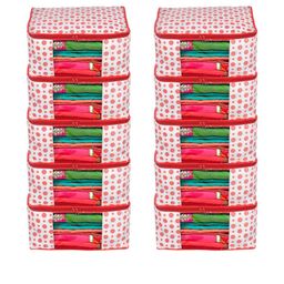AMAK INC Red Fabric Multi-Utility Wardrobe Organisers-picture-40