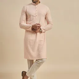 Anouk Men Striped Thread Work Kurta-picture-44