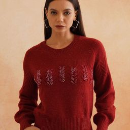 Beatnik Women Embroidered Sweater Vest-image-98