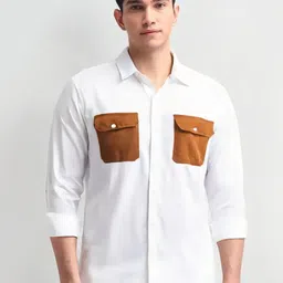MAYKR Men Opaque Casual Shirt-image-4