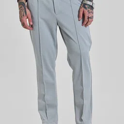 Snitch Men Light Grey Mid-Rise Regular Fit Trouser-picture-37