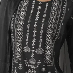 Anouk Women Ethnic Motifs Printed Regular Chanderi Silk Kurta with Trousers & With Dupatta image 2