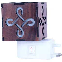 Gojeeva Brown Camphor Diffuser Wooden With Switch And lamp image 3