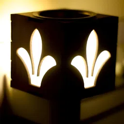 Gojeeva Brown Wooden Camphor Diffuser With Switch And Lamp image 5