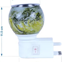 Gojeeva White & Yellow Camphor Diffuser Glass With Switch image 2