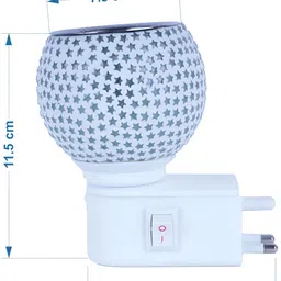 Gojeeva White Camphor Diffuser Glass With Switch image 3