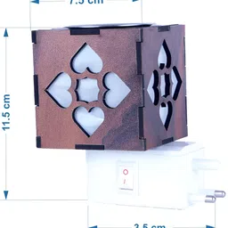 Gojeeva Brown & White Camphor Diffuser Glass With switch image 2
