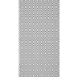 Saral Home White & Grey Geometric Patterned Multi-Use Dhurrie image 4