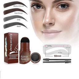 Adbeni Set of 3 Twinkle Eyebrow Razor with 1 Eyebrow Stamp 24gm - Dark Brown image 4