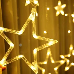 SPARK WORLD Yellow Star Shaped LED String Lights image 5