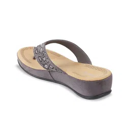 Mochi Embellished Open Toe Wedges image 3