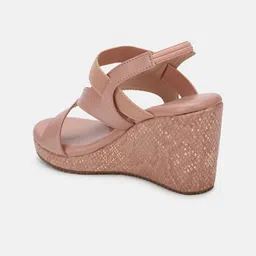 Marc Loire Cross Strap Open Toe Wedges With Backstrap image 3