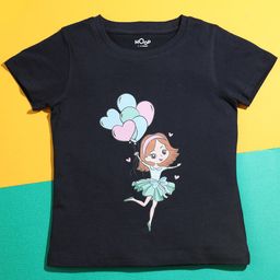 Hoop Girls Graphic Printed Cotton T-shirt-image-81