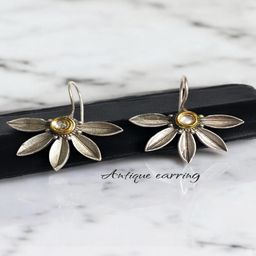 LAXMIT Floral silver-plated Drop Earrings-image-18