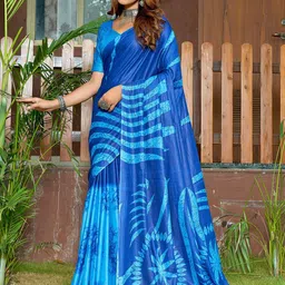 KALINI Abstract Bagru Printed Pure Cotton Saree-6