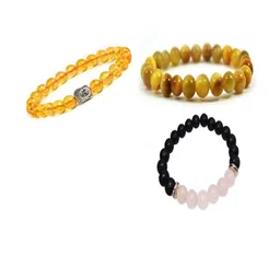 Divine souvenirs Unisex Set Of 3 Artificial Beaded Bracelets-30