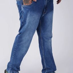 Toodle Plus Size Men Relaxed Fit Low Distress Light Fade Jeans image 5