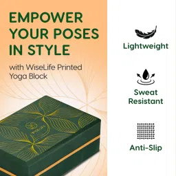 wiselife Printed Yoga Blocks | Yoga Brick,High-Density EVA Foam Soft Surface for Balance- Yoga Blocks image 3
