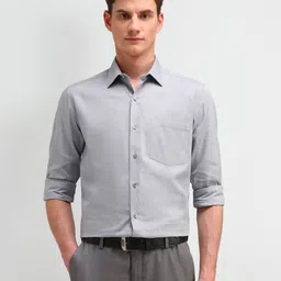 Arrow Men Classic Spread Collar Solid Cotton Formal Shirt-image-68