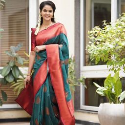 KALINI Woven Design Zari Pure Silk Kanjeevaram Saree-image-90