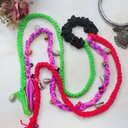 Soho Boho Studio Women Embellished Scrunchie Ponytail Holders-image-32