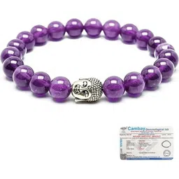 VIBESLE Unisex Purple Buddha Beads Charm Bracelet-47