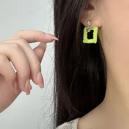 VAGHBHATT Square Shaped Trendy Drop Earrings image 5