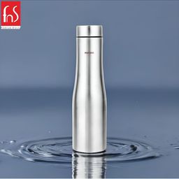 FNS Silver-Toned Single Stainless Steel Solid Water Bottle-image-17